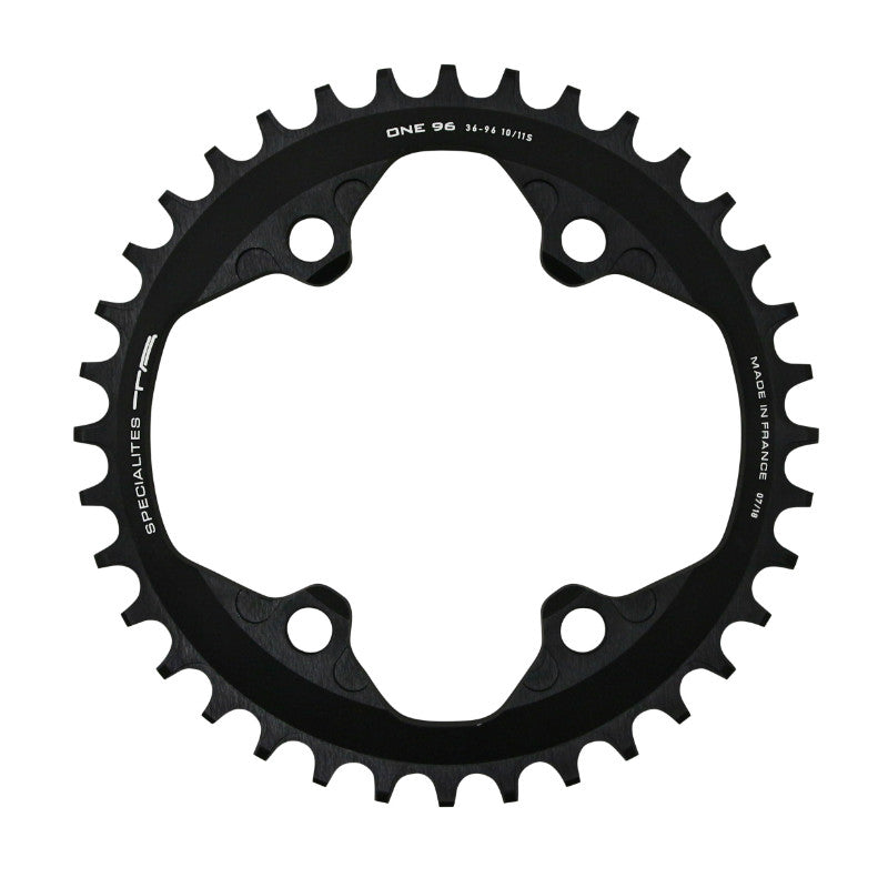 Plateau VTT 4 branches Ø 96 Pour Shimano Slx7000- Xt8000- Xtr9000 Ta One 36 dents Mono Noir Mat Alu 10-11-12V. Narrow Wi