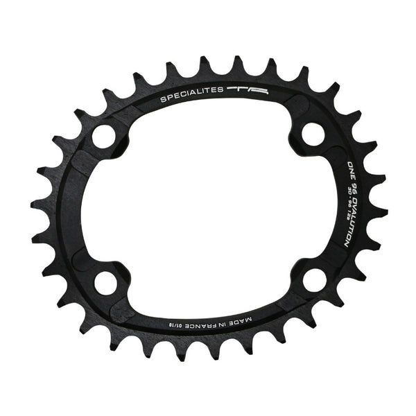 Plateau VTT 4 branches Ø 96 Pour Shimano Slx7000- Xt8000- Xtr9000 Ta One Ovalution 30 dents Mono Noir Mat Alu 10-11-12V.