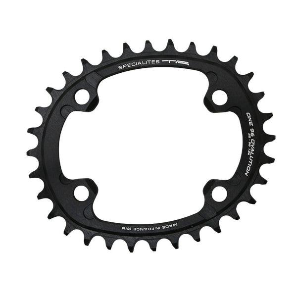 Plateau VTT 4 branches Ø 96 Pour Shimano Slx7000- Xt8000- Xtr9000 Ta One Ovalution 32 dents Mono Noir Mat Alu 10-11-12V.
