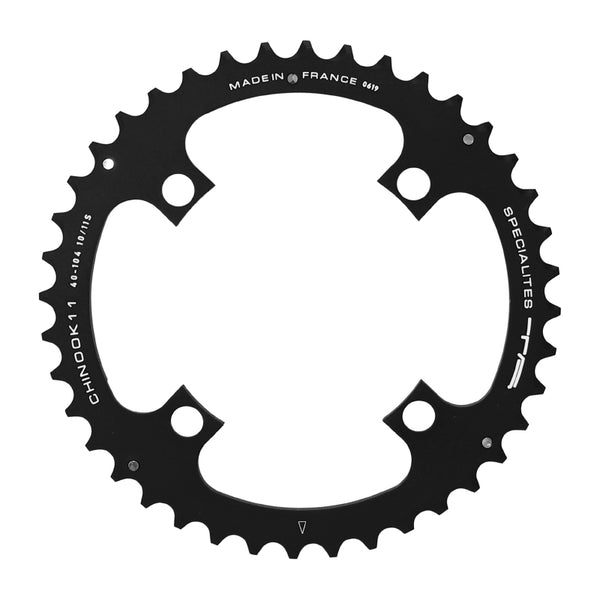 Plateau VTT 4 branches Ø 104 Ta Chinook Double-Triple 40 dents Extérieur Noir Alu Pour Shimano - Sram - Race Face - Fsa 