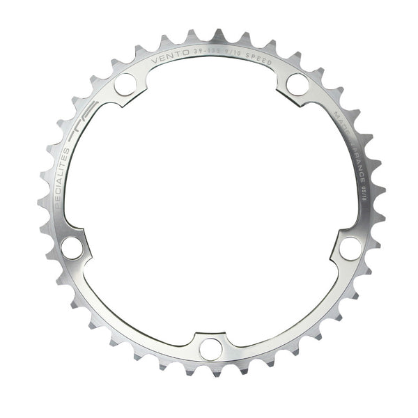 Plateau Route 5 branches Ø 135 Ta Vento 39 dents Intérieur Argent Alu 7075 Type Campagnolo 9-10V.