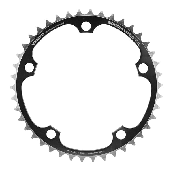 Plateau Route 5 branches Ø 135 Ta Vento 42 dents Intérieur Argent Alu 7075 Type Campagnolo 9-10V.