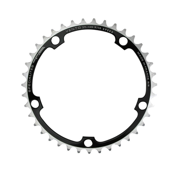 Plateau Route 5 branches Ø 135 Ta Vento 42 dents Intérieur Noir Alu 7075 Type Campagnolo 9-10V.