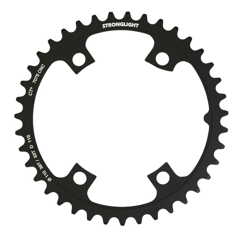 Plateau Route 4 branches Ø 110 Pour Shimano Ultegra R8000 - R8050 Stronglight 39 dents Intérieur Noir Ct2 11V. (Pour Pla