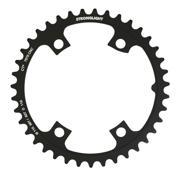 Plateau Route 4 branches Ø 110 Pour Shimano Ultegra R8000 - R8050 Stronglight 39 dents Intérieur Noir Ct2 11V. (Pour Pla