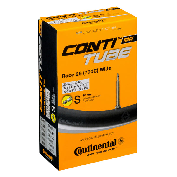 Chambre A Air Vélo 700 X 25-28 Continental Valve Presta Obus Demontable 60 mm (Compatible 700 X 32)