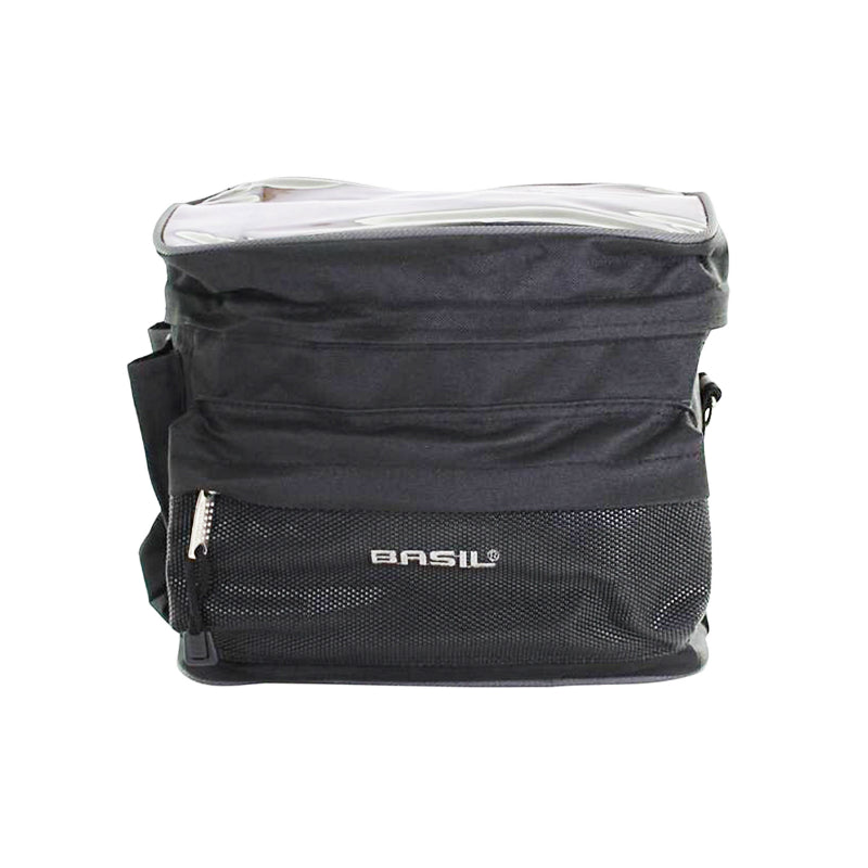 Sac Vélo Basil Mali 8L Noir Fixation Cintre Par Sangles Velcros Ajustables