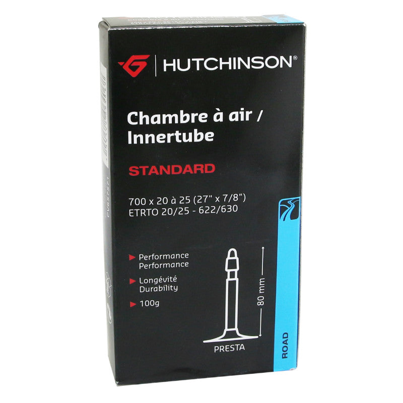Chambre A Air Vélo 700 X 20-25 Hutchinson Valve Presta 80 mm 100G