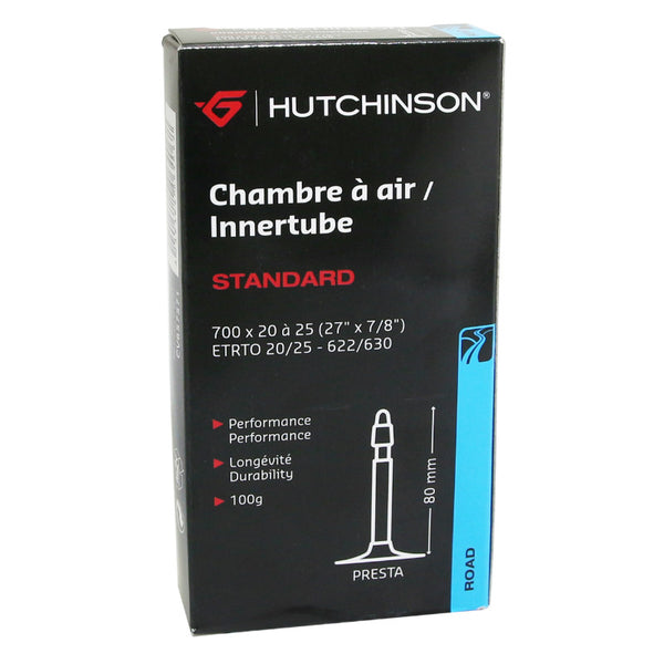 Chambre A Air Vélo 700 X 20-25 Hutchinson Valve Presta 80 mm 100G