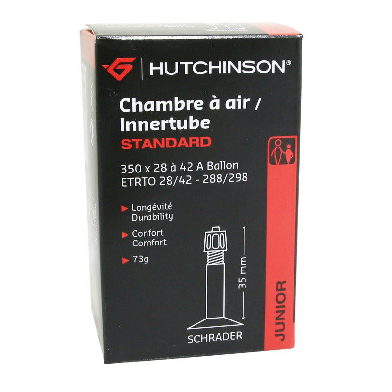 Chambre A Air Vélo 350 X 28-42A Hutchinson Valve Standard 35 mm 73G