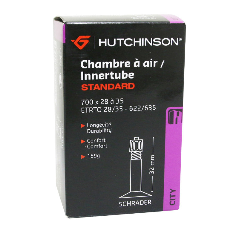 Chambre A Air Vélo 700 X 28-35 Hutchinson Valve Standard 32 mm 159G