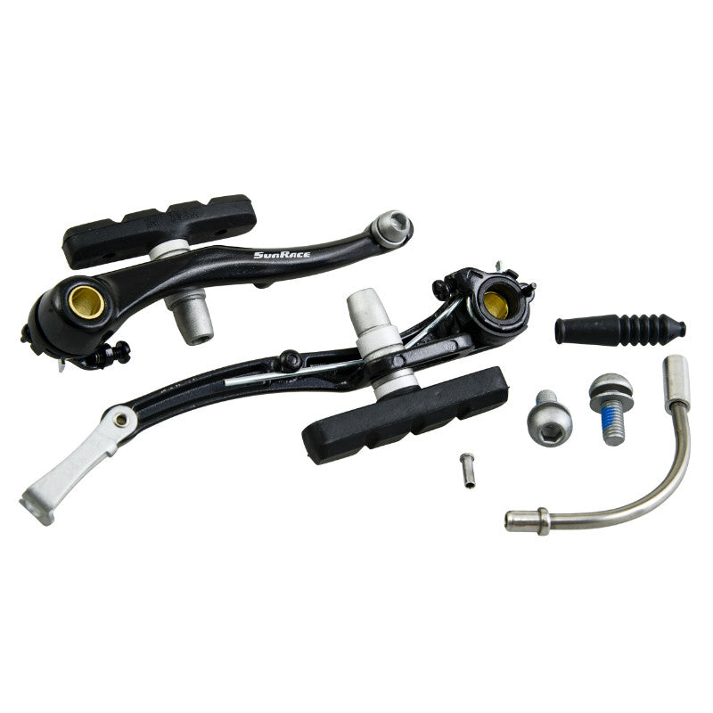 Étrier Frein VTT-City V-Brake Alu Sunrace Noir Arrière 110 mm Coudé 135° (Vendu A L'Unite)