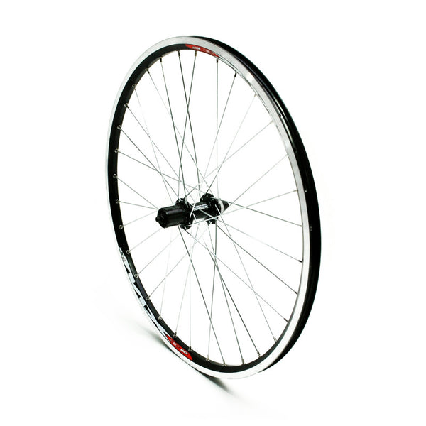 Roue VTT Disque - Patin Blocage 26" M670 Arrière Noir Moyeu Shimano Acera Qc400 Centerlock Cassette 11-10-9V Noir Jante 