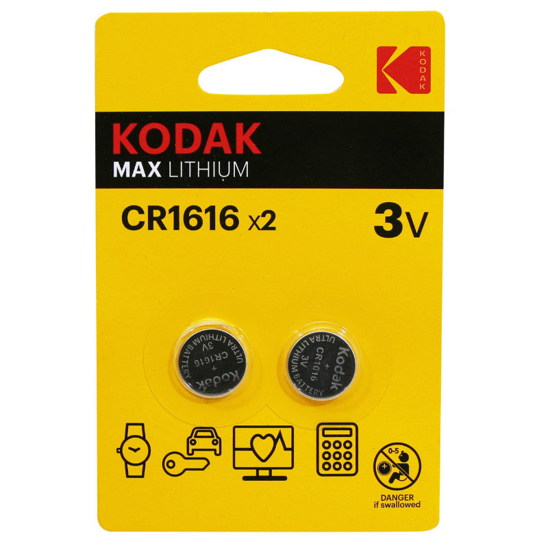 Pile Bouton Cr1616 Kodak Lithium 3V (Vendu Par 2)