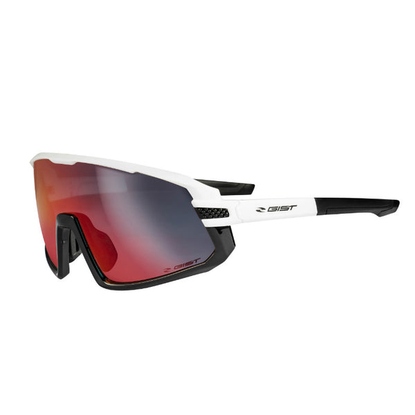 Lunettes Vélo Adulte Gist Next Monture Blanc (3 Verres Interchangeables - Protection 100% Uv - Uva - Uvb) Vision Optimal