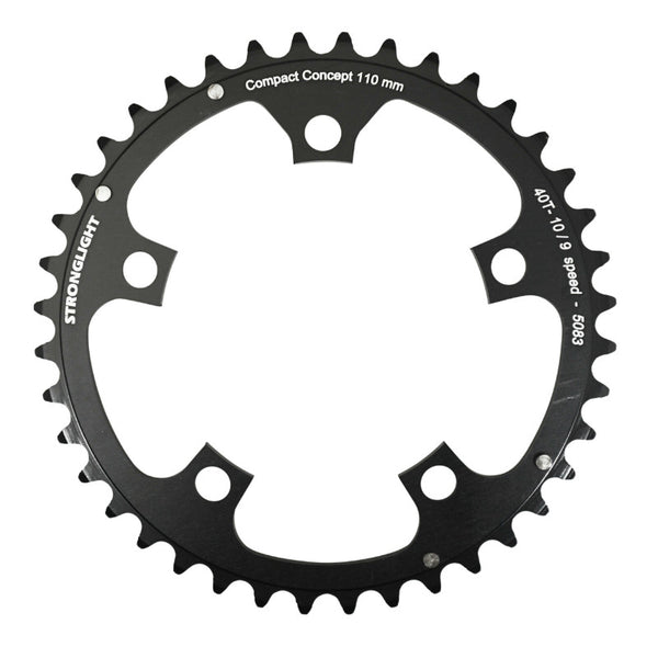 Plateau Route 5 branches Ø 110 Stronglight Dural 36 dents Intérieur Noir Type Shimano 10-9V.