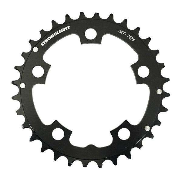 Plateau VTT 5 branches Ø 94 Stronglight Triple 32 dents Noir Milieu Alu 7075 8-9V.