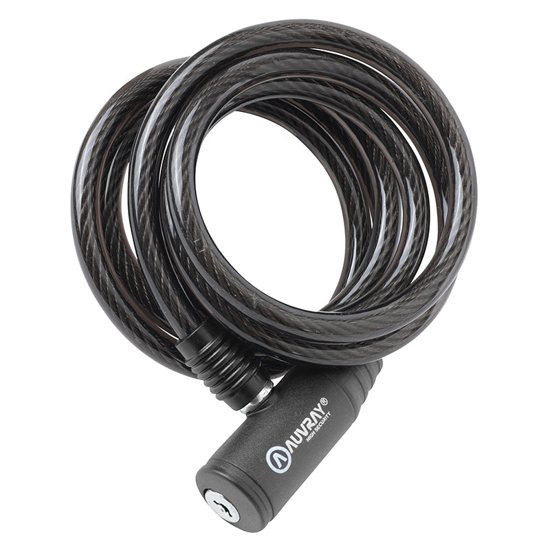 Antivol Vélo Spiral A Clé Auvray Diam 8 mm L 1.50 M (Avec Support)