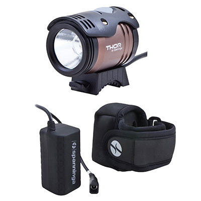 Éclairage Vélo A Batterie Avant Spanninga Thor 1100 Lumen (Autonomie De 6H30 A 10H30, Batterie Externe 8,4V 2000Mah, Liv