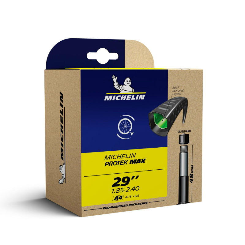 Chambre A Air Vélo 29 X 1.85-2.40 Michelin Protek Max A4 Valve Standard Avec Liquide Anti-Crevaison