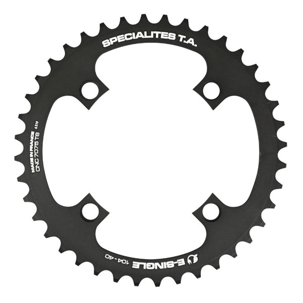 Plateau VAE-E-Bike 4 branches Ø 104 Pour Bosch - Brose - Yamaha - Giant - Shimano E-Steps Ta E-Single 40 dents Mono Noir