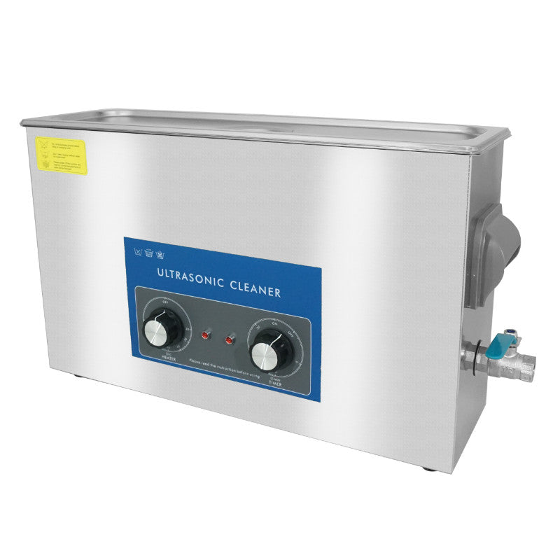 Nettoyeur-Bac Ultrasons Professionnel Analogique 10L 240 Watts Avec Vanne De Vidange (505X135X150 mm) -Spécial Petite Ra