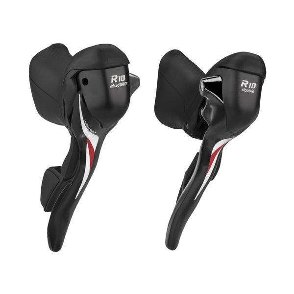 Levier-Manette Route Patin Microshift 10V. Double Alu Noir Compatible Shimano (Paire Sachet Pour Atelier) Sauf Tiagra 47