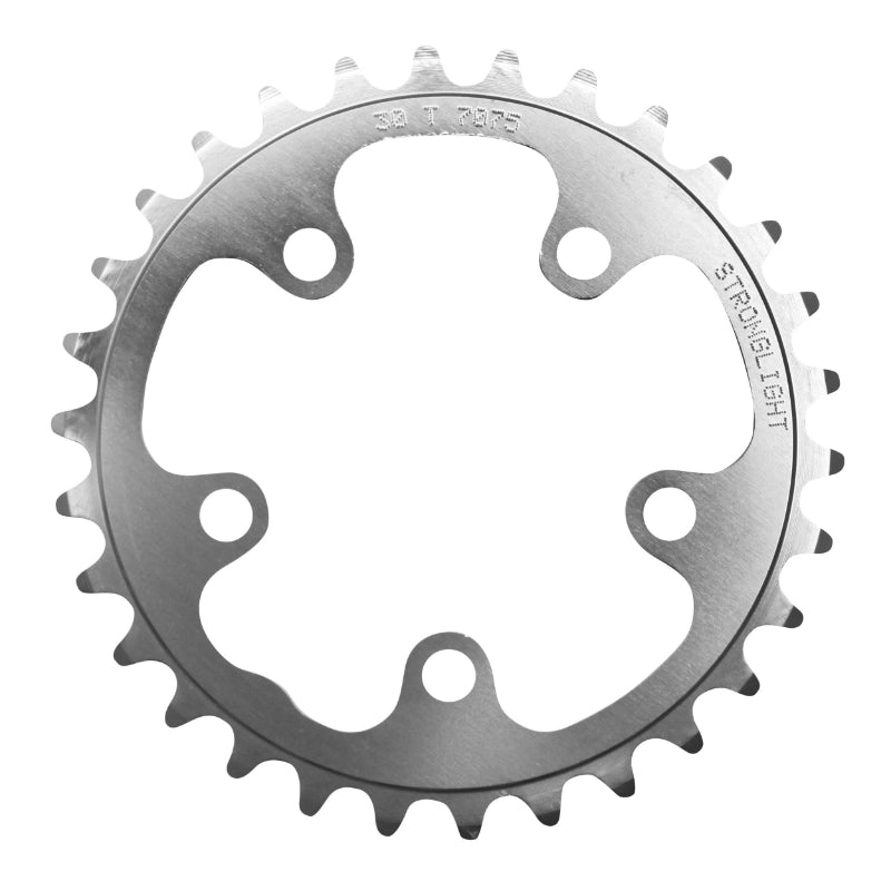Plateau Route 5 branches Ø 74 Stronglight 30 dents Triple Argent Alu 7075 9-10V.