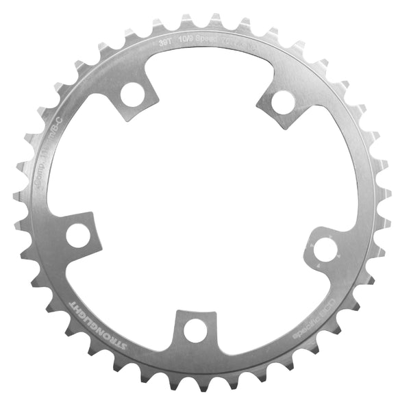 Plateau Route 5 branches Ø 110 Stronglight Ultra Torque 39 dents Intérieur Campagnolo Argent Alu 7075 10V.