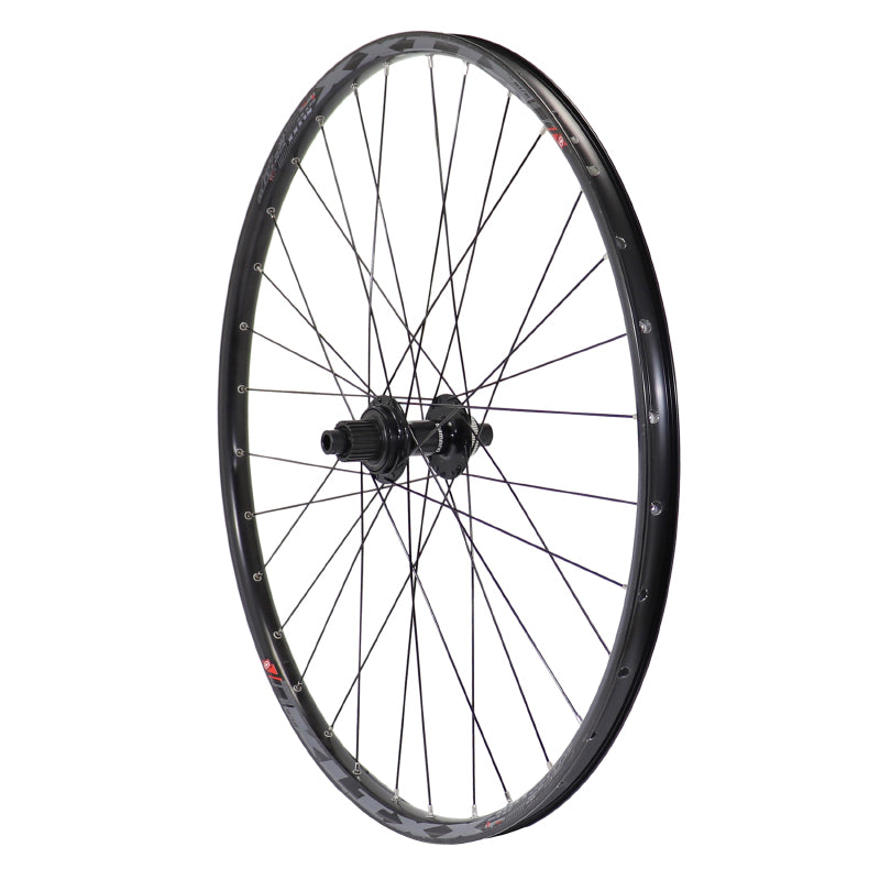 Roue VTT Disque 29" Klixx Boost Tubeless Ready Arrière Noir Moyeu Centerlock Shimano Mt510 12V Microspline Axe Traversan
