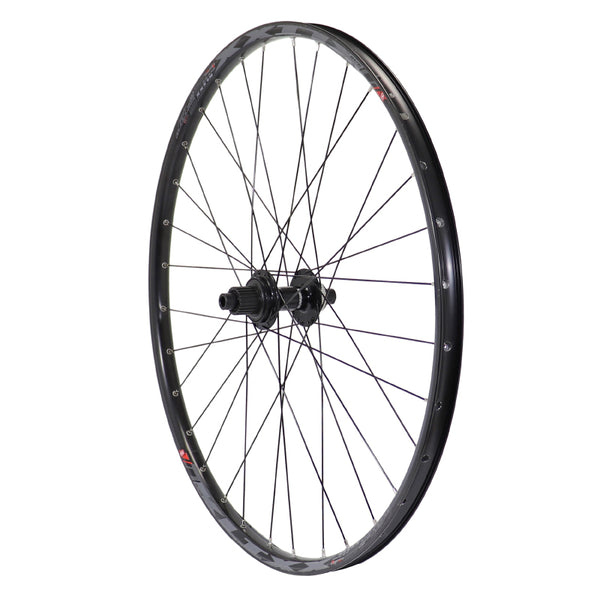 Roue VTT Disque 29" Klixx Boost Tubeless Ready Arrière Noir Moyeu Centerlock Shimano Mt510 12V Microspline Axe Traversan