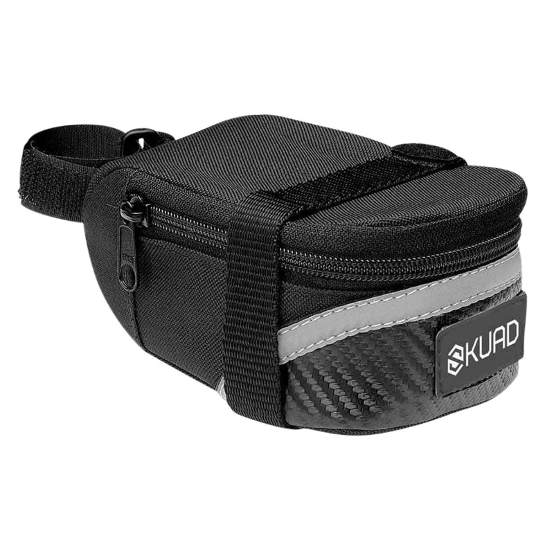 Sacoche De Selle Vélo Skuad Noir Medium Fixation Velcro (L 14 cm X L 8 cm X H 5 cm)