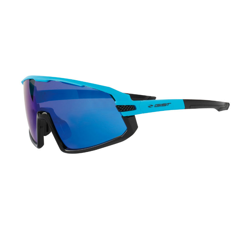 Lunettes Vélo Adulte Gist Next Monture Bleu (3 Verres Interchangeables - Protection 100% Uv - Uva - Uvb) Vision Optimale