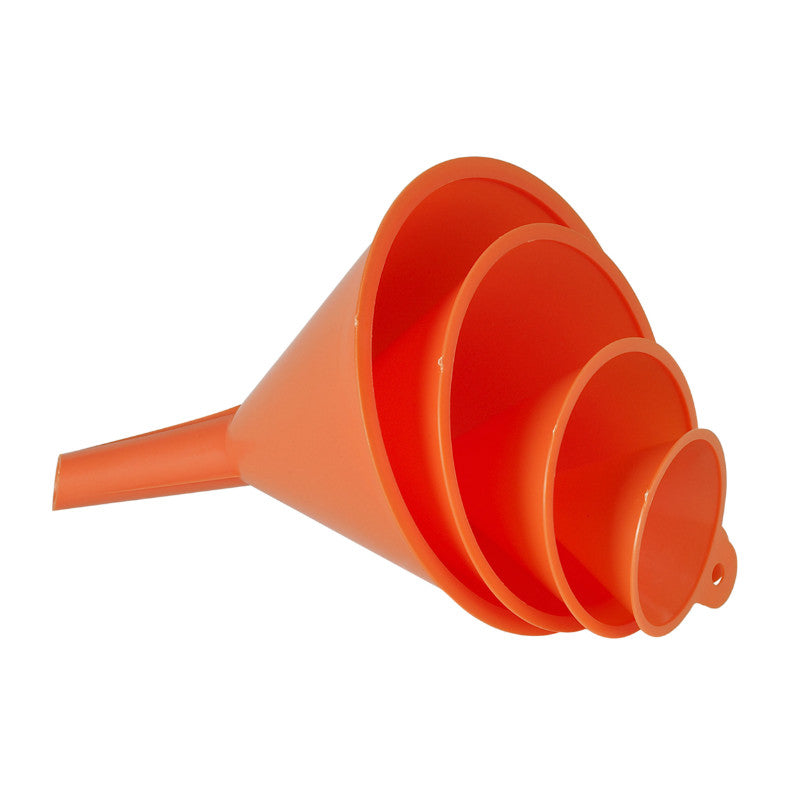 Entonnoir Pressol En Polyethylene Orange Diamètre 50-75-100-120 mm (Jeu De 4)