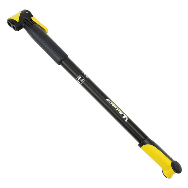 Pompe Route-VTT Michelin Alu Noir 8 Bars Long 440 mm Avec Poignée Orientable Vs-Vp