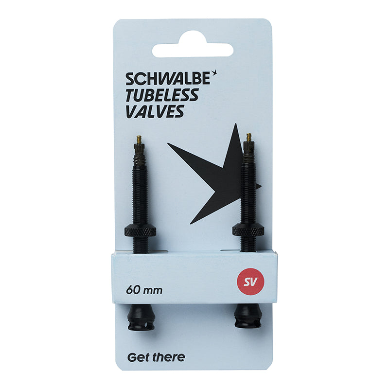 Valve De Pneu Tubeless Presta Schwalbe 60 mm Obus Demontable (Vendu A La Paire Sur Carte)