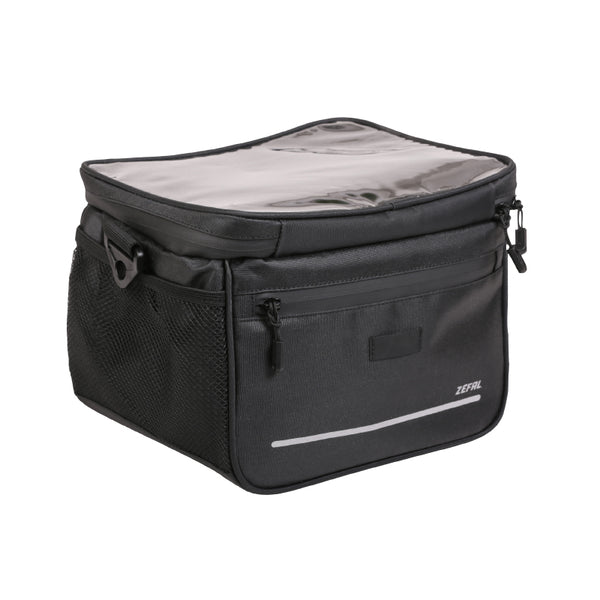Sacoche De Cintre-Guidon Vélo Zefal Bag Noir Fixation Clip (230X180X175 mm - 7L) - Entraxe Fixation 60 mm Intérieur