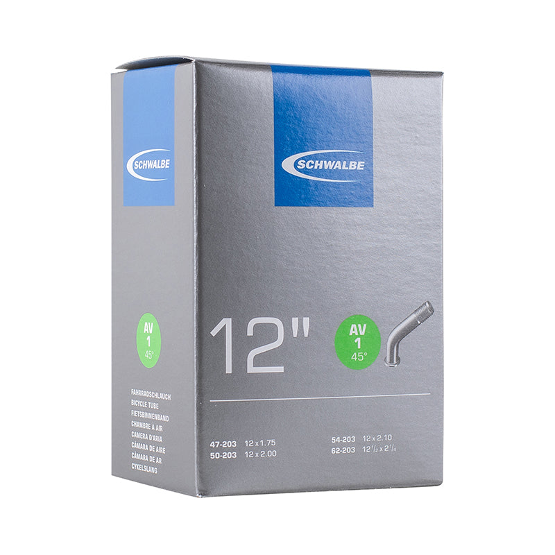 Chambre A Air Vélo 12 1-2 X 1.75-2 1-4 Schwalbe Valve Standard Coudée 45° (47-62X203) (Av1)