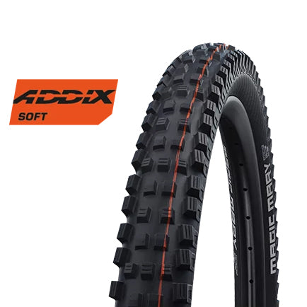 Pneu VTT Gravity 27.5 X 2.60 Schwalbe Magic Mary Evo Addix Super Gravity Soft Noir Tubeless Ready Ts (65-584) (650B) Com