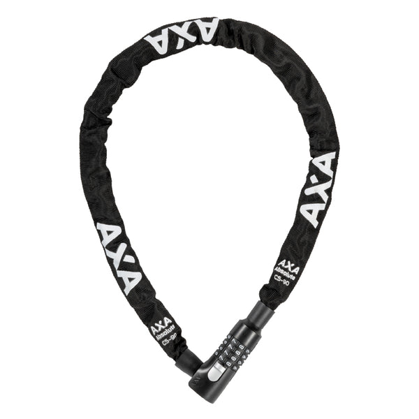 Antivol Vélo Chaîne A Combinaison - Code Axa Absolute Code Diam 5 mm L 0.90M Noir - Sécurité Niveau 7-15