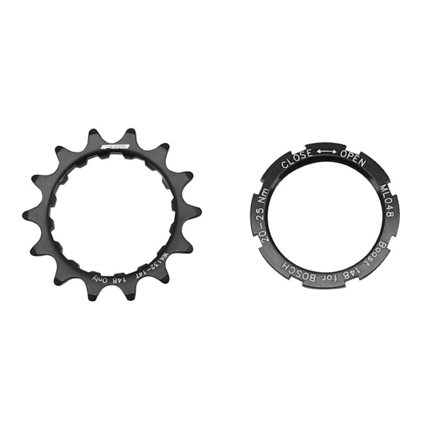 Pignon Compatible Bosch 14 dents (Avec Deport-Epaulement 2,5 mm) Fsa Noir Pour Chaîne 2.38 - Livre Avec Contre Écrou