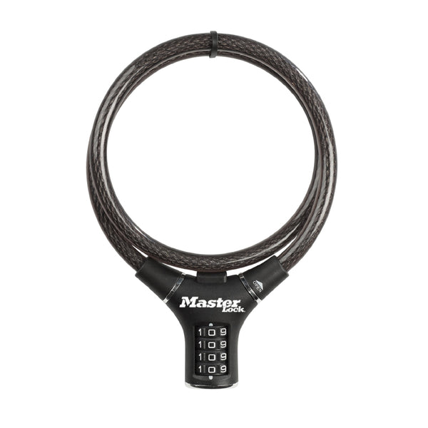 Antivol Vélo - Trottinette Câble A Combinaison - Code Masterlock Diam 12 mm L 90 cm Noir - Niveau Sécurité 7