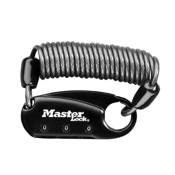Antivol Câble A Combinaison - Code Masterlock L 90 cm Noir - Pour Casque-Sac