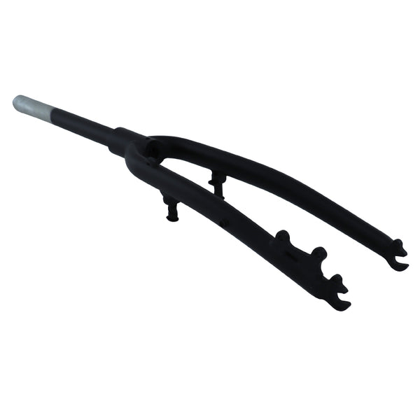 Fourche VTC 700X35 Rigide Alu Noir Compatible V-Brake-Disque Pivot Lisse 1''1-8-28,6 Extérieur 280 mm (Avec Rehausse Piv