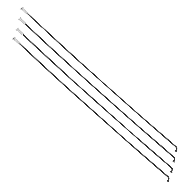 Rayon Renforcé INOX Noir 2,0 mm Avec Tête Coudée En 2,3 mm L 290 mm Sapim Avec Écrou (Vendu Par 4)
