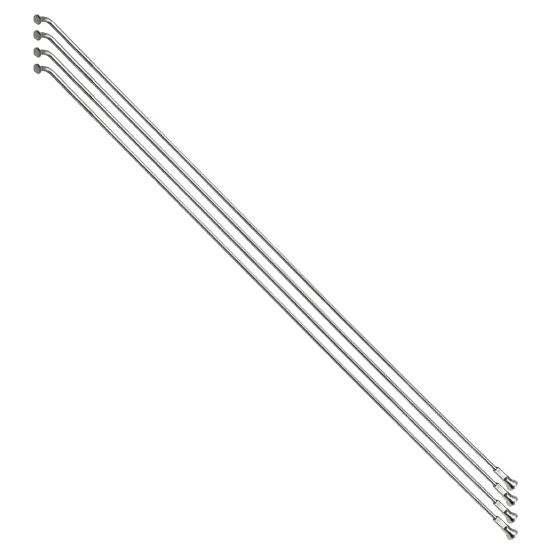 Rayon Renforcé INOX Argent 2,0 mm Avec Tête Coudée En 2,3 mm L 305 mm Avec Écrou (Vendu Par 4)