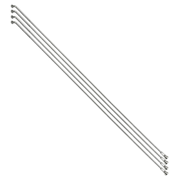 Rayon Renforcé INOX Argent 2,0 mm Avec Tête Coudée En 2,3 mm L 305 mm Avec Écrou (Vendu Par 4)