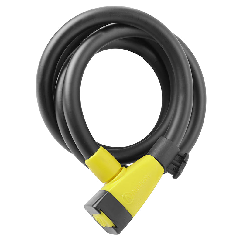 Antivol Vélo Spiral A Clé Auvray Diam 15 mm L 1.50 M Noir Mat (Avec Support)