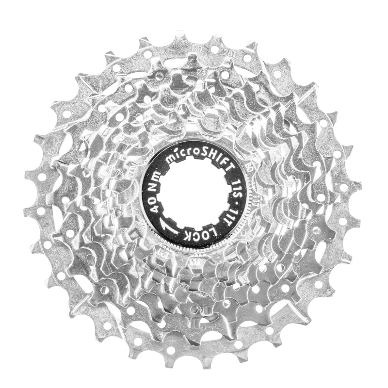 Cassette 11V. Microshift 11-28 Pour Shimano-Sram Route Argent (Vendu A L Unite) (11-12-13-14-15-16-17-19-21-24-28)