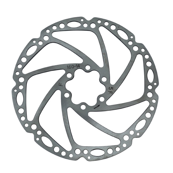 Disque De Frein VTT 6 Trous Brakco Brake 160 mm Argent